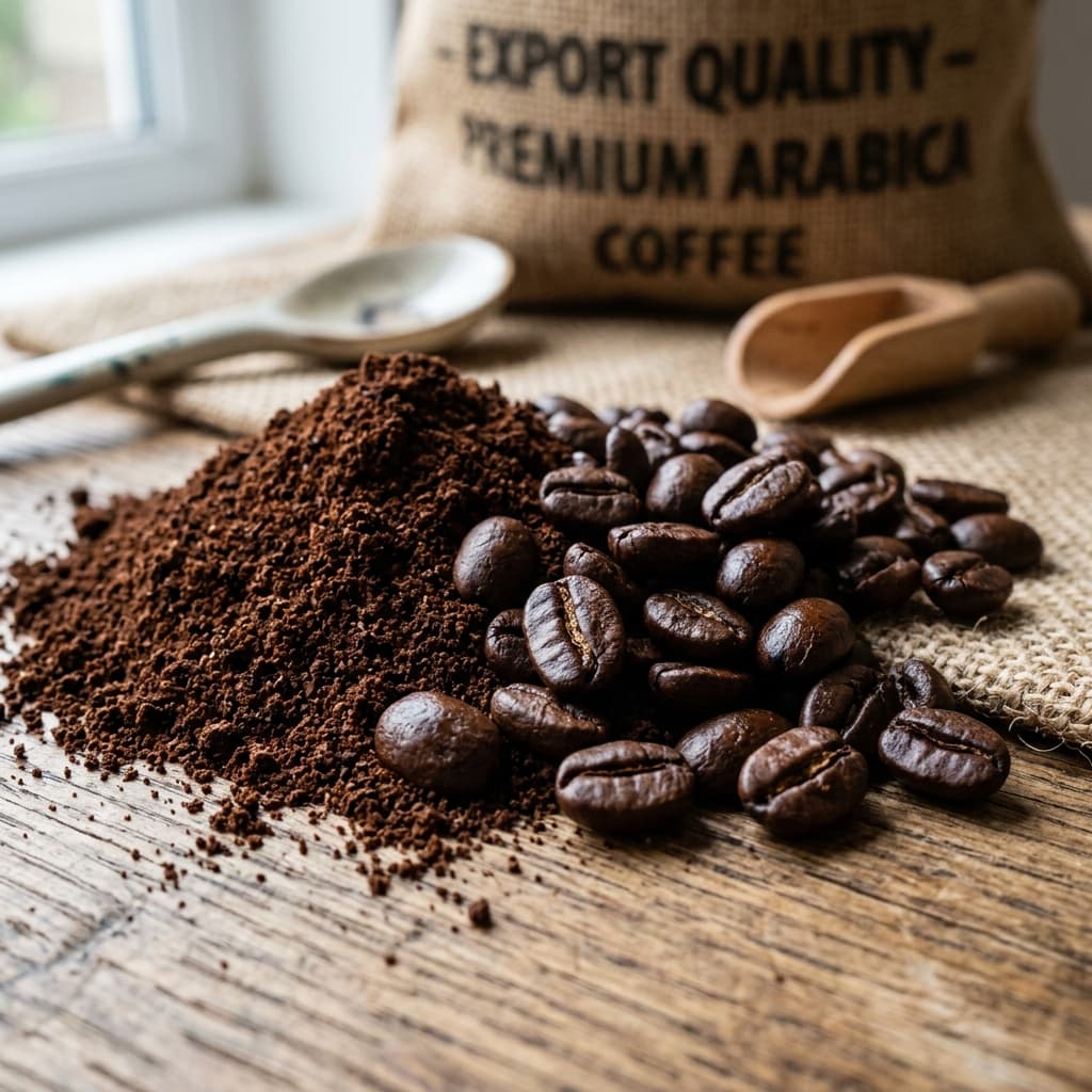 Indian coffee powder and beans for commercial buyers